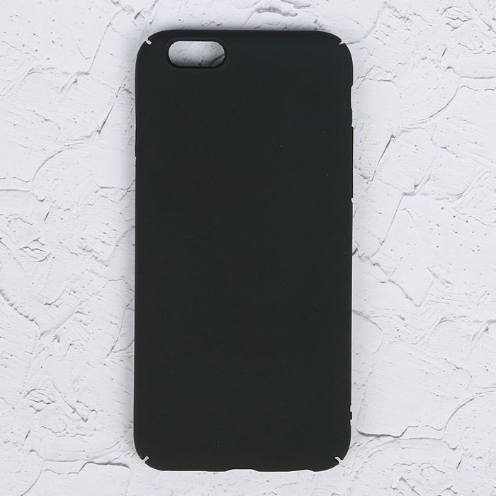 Чехол Luazon для iPhone 6/6S, пластик, матовое покрытие Soft touch, чёрный