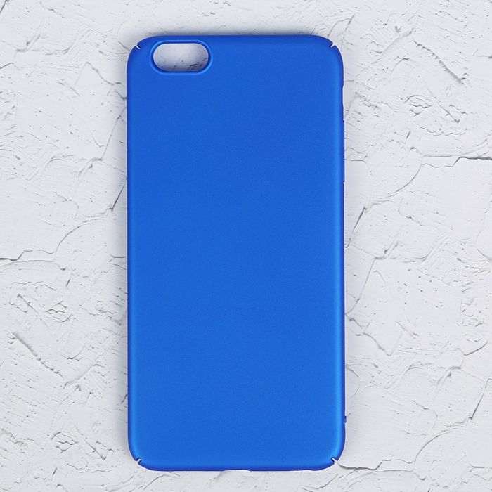 Чехол для iPhone 6 Plus, пластик, матовое покрытие Soft touch, синий