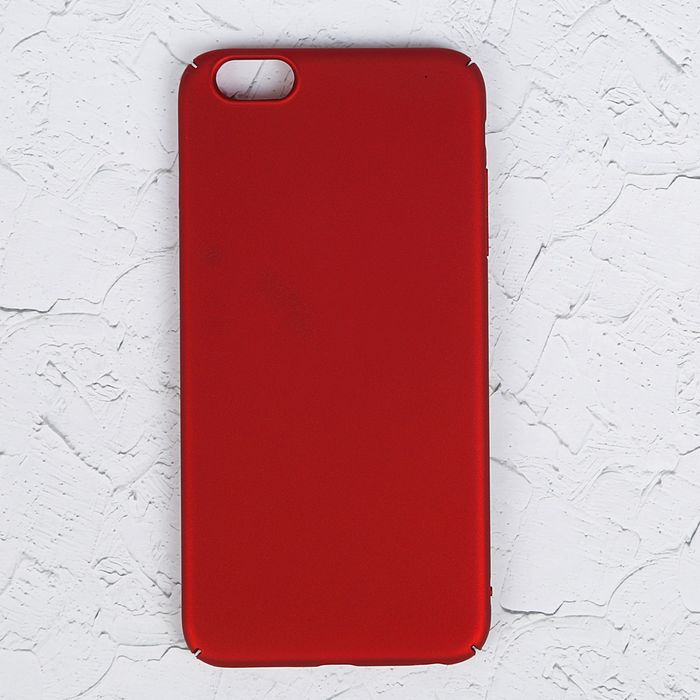 Чехол для iPhone 6 Plus, пластик, матовое покрытие Soft touch, красный