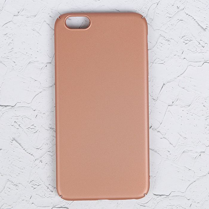 Чехол для iPhone 6 Plus, пластик, матовое покрытие Soft touch, цвет розовое золото