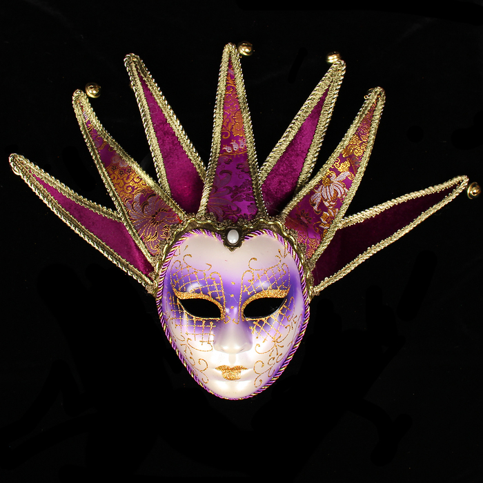 Маска интерьерная "Венецианская. Жоли" сиреневая 32х40х14 см