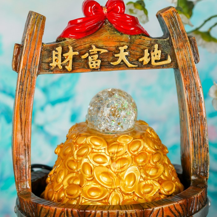 Фонтан "Кадка со слитками золота" 40х23х19 см