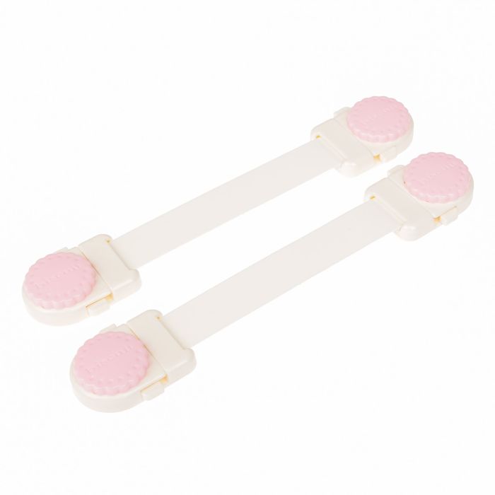 Гибкий блокиратор двери, набор 2 шт., цвет розовый