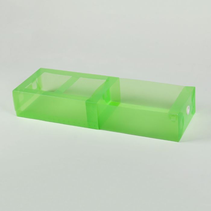 Короб для хранения выдвижной 18х30х10 см, цвет зеленый