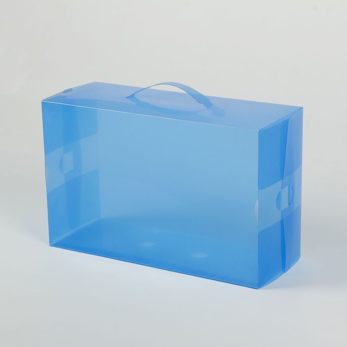 Короб для хранения с ручкой 21х33х13 см, цвет синий