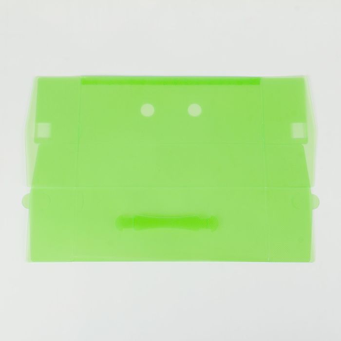 Короб для хранения с ручкой 21х33х13 см, цвет зеленый