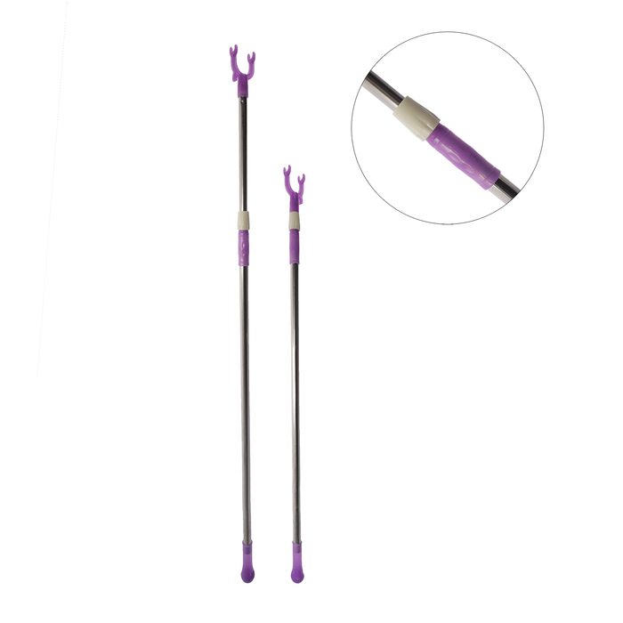 Съемник для одежды телескопический, L=94-155, вилка 5*5,3, цвет микс