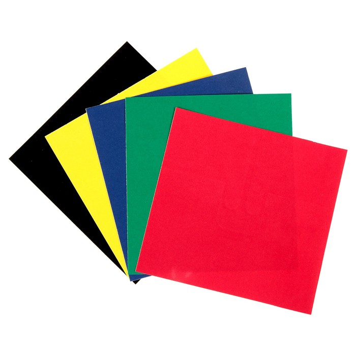 Бумага цветная бархатная самоклеящаяся А5, 5 листов, 5 цветов "Две панды"