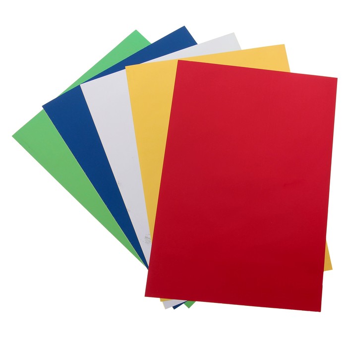 Бумага цветная металлизированная самоклеящаяся А4, 5 листов, 5 цветов "Сказочный лебедь"