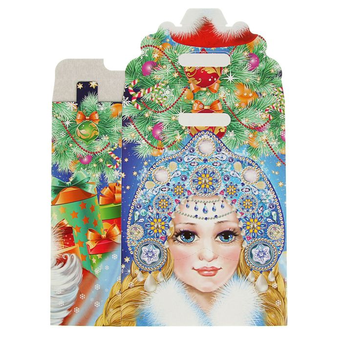 Подарочная коробка с масками "Дед мороз", 23 х 10 х 31 см