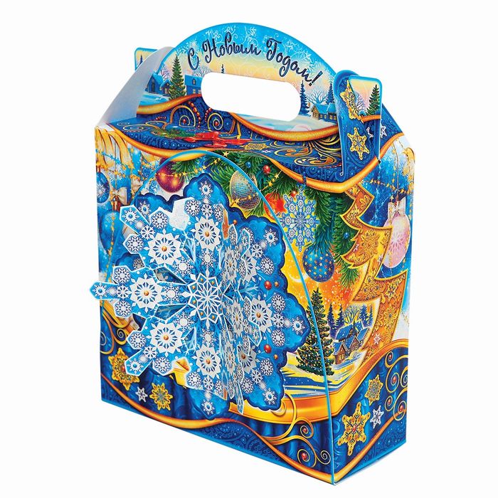 Подарочная коробка "Кружево", снежинка большая, 20,7 х 8 х 20 см