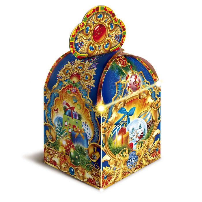 Подарочная коробка "Синий", кубик большой, 12 х 12 х 18 см