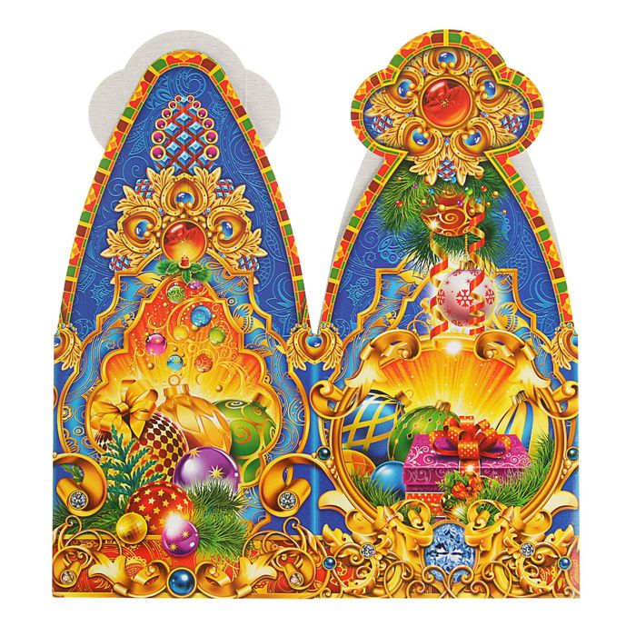 Подарочная коробка "Синий", кубик большой, 12 х 12 х 18 см