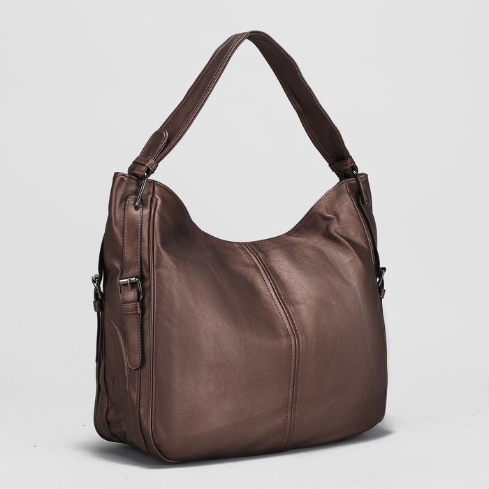 Сумка женская, отдел с перегородкой на молнии, наружный карман, цвет бронзовый