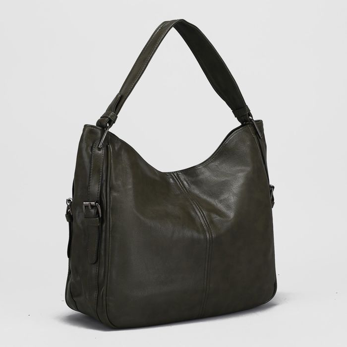 Сумка женская, отдел с перегородкой на молнии, наружный карман, цвет зелёный