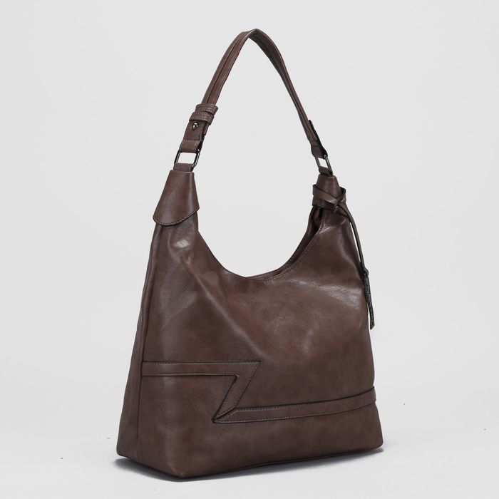 Сумка женская, отдел с перегородкой на молнии, наружный карман, цвет кофе