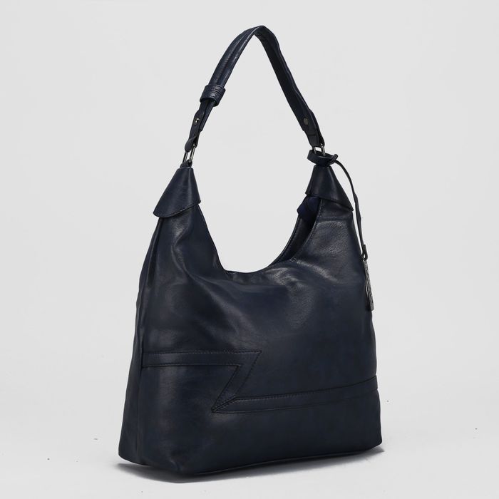 Сумка женская, отдел с перегородкой на молнии, наружный карман, цвет синий