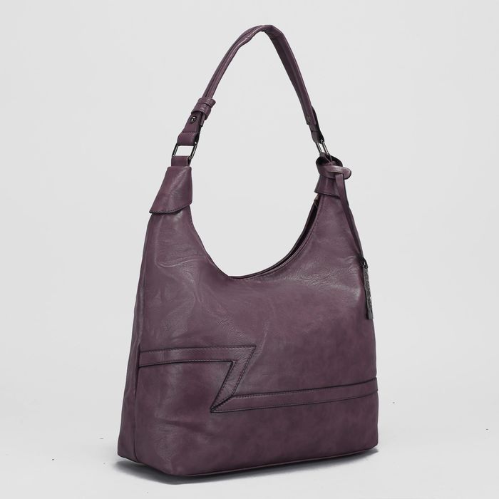 Сумка женская, отдел с перегородкой на молнии, наружный карман, цвет фиолетовый