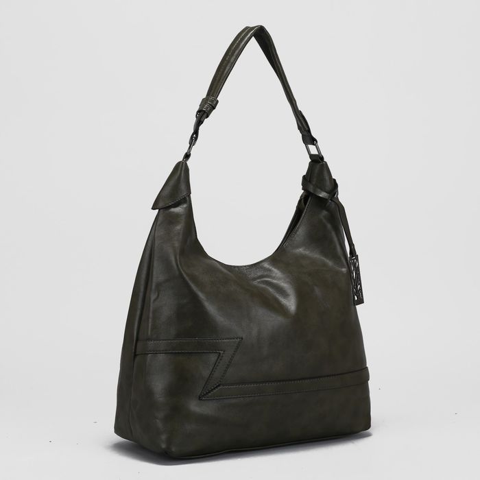 Сумка женская, отдел с перегородкой на молнии, наружный карман, цвет зелёный