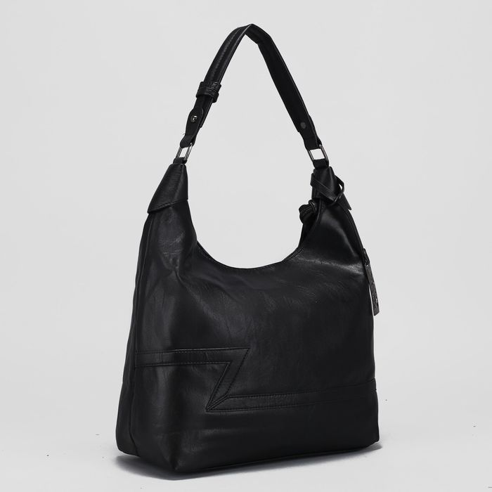 Сумка женская, отдел с перегородкой на молнии, наружный карман, цвет чёрный