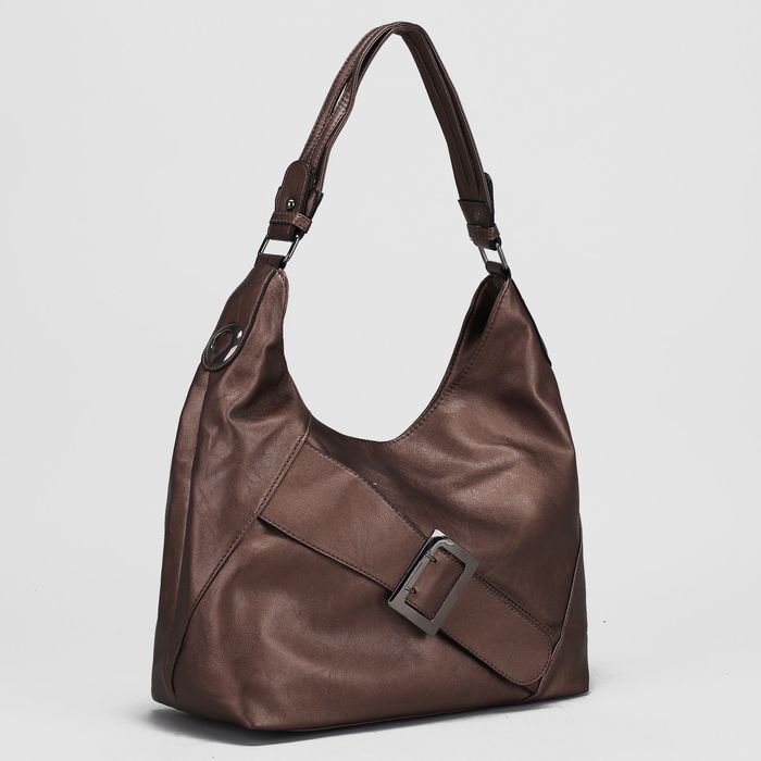 Сумка женская, отдел на молнии, наружный карман, цвет бронзовый