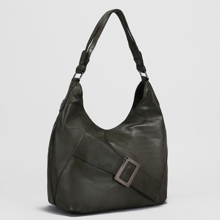 Сумка женская, отдел на молнии, наружный карман, цвет зелёный