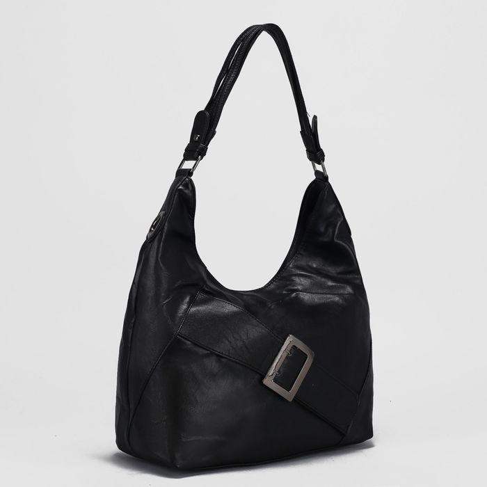 Сумка женская, отдел на молнии, наружный карман, цвет чёрный