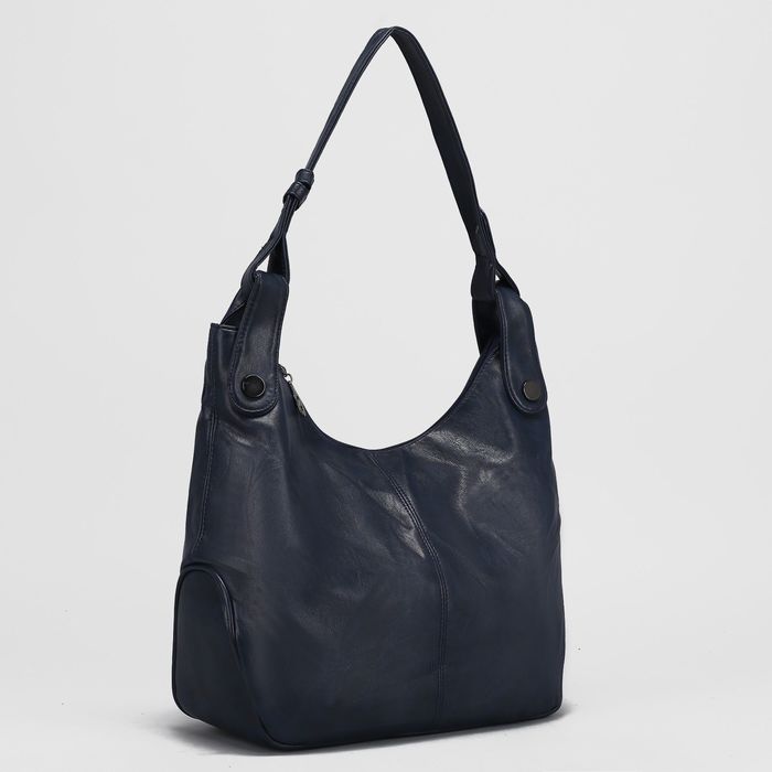 Сумка женская, отдел с перегородкой на молнии, наружный карман, цвет синий