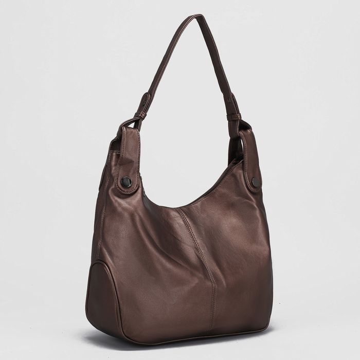 Сумка женская, отдел с перегородкой на молнии, наружный карман, цвет бронзовый