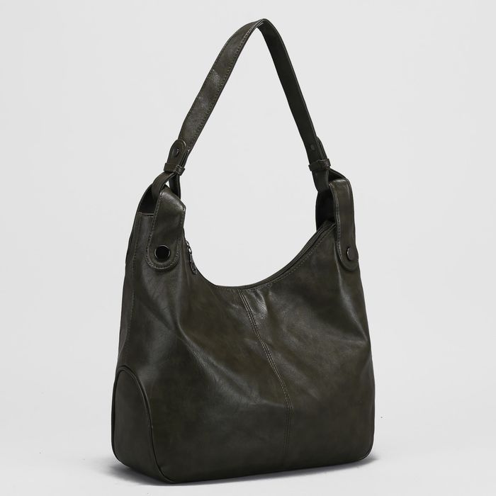 Сумка женская, отдел с перегородкой на молнии, наружный карман, цвет зелёный