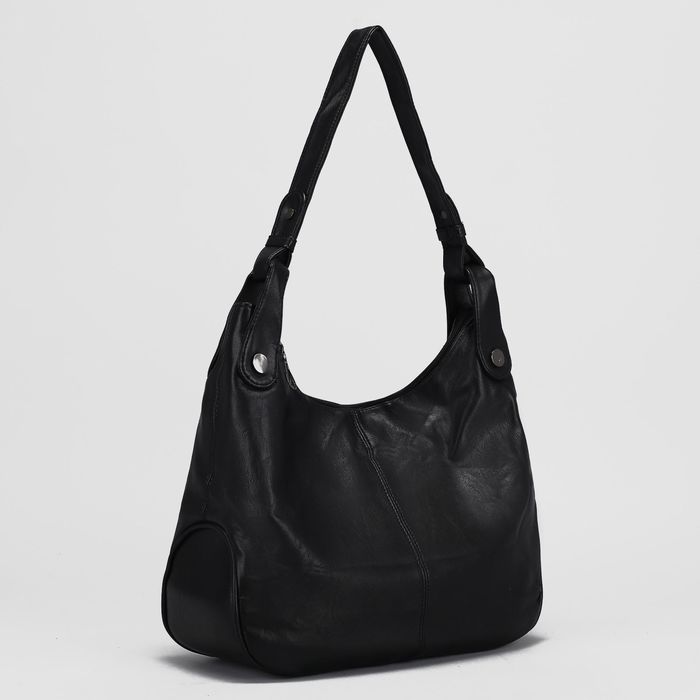 Сумка женская, отдел с перегородкой на молнии, наружный карман, цвет чёрный