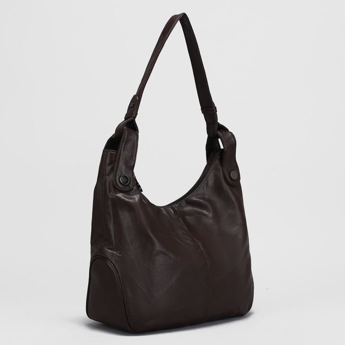 Сумка женская, отдел с перегородкой на молнии, наружный карман, цвет коричневый