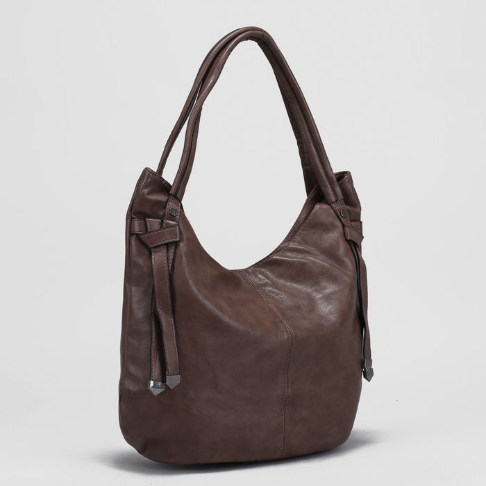 Сумка женская, отдел с перегородкой на молнии, наружный карман, цвет кофе