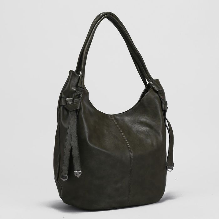 Сумка женская, отдел с перегородкой на молнии, наружный карман, цвет зелёный