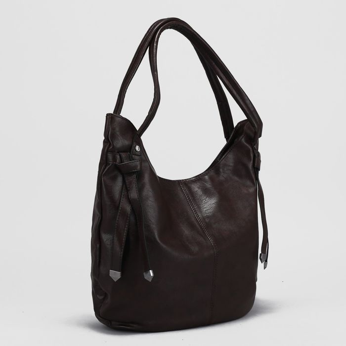 Сумка женская, отдел с перегородкой на молнии, наружный карман, цвет коричневый