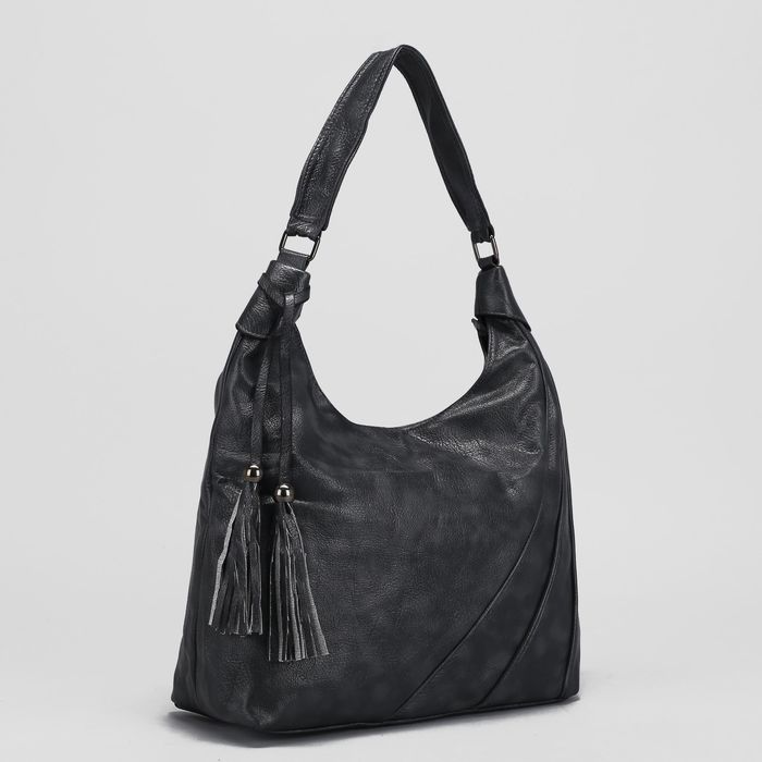 Сумка женская, отдел с перегородкой на молнии, наружный карман, цвет серый