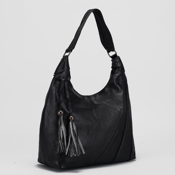 Сумка женская, отдел с перегородкой на молнии, наружный карман, цвет чёрный