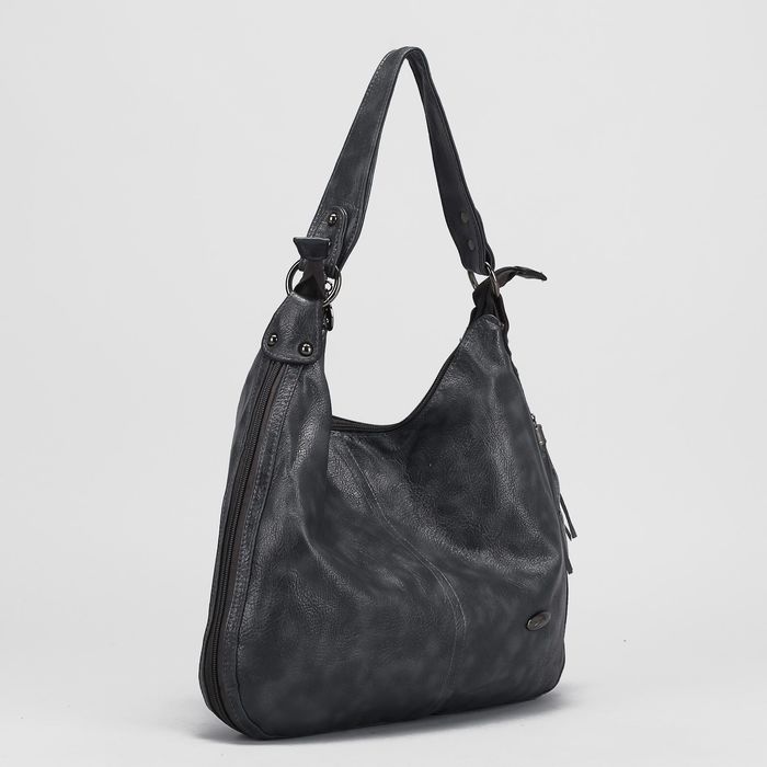 Сумка женская, отдел с перегородкой на молнии, наружный карман, цвет серый