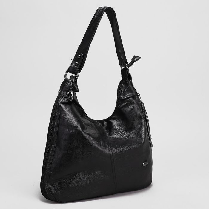 Сумка женская, отдел с перегородкой на молнии, наружный карман, цвет чёрный