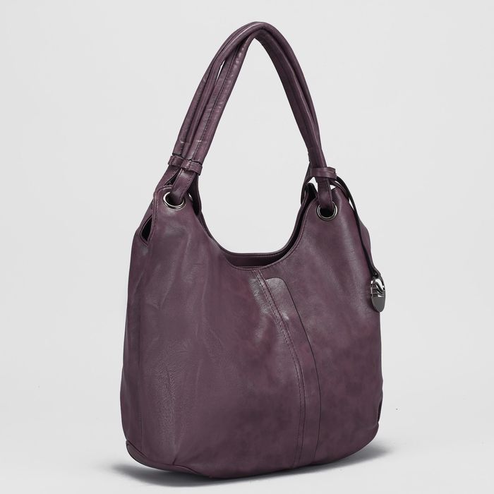 Сумка женская, отдел с перегородкой на молнии, 2 наружных кармана, цвет фиолетовый