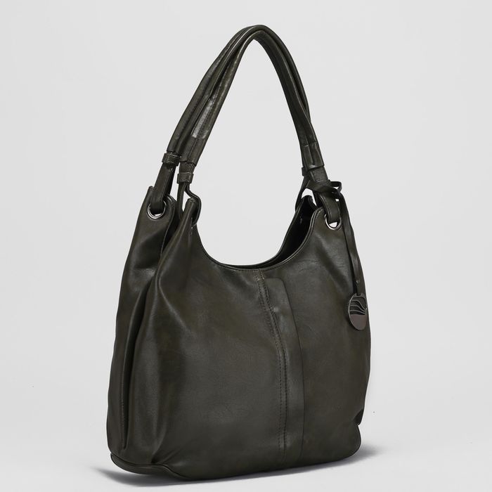 Сумка женская, отдел с перегородкой на молнии, 2 наружных кармана, цвет зелёный