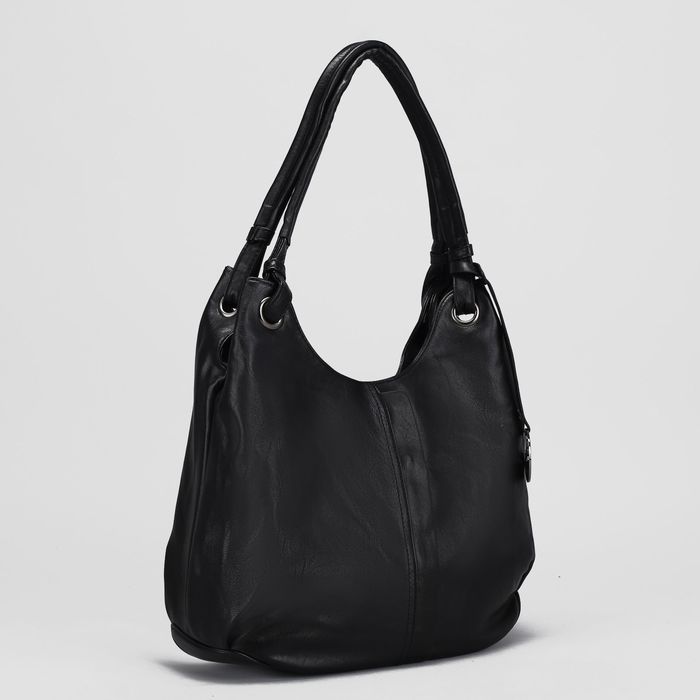 Сумка женская, отдел с перегородкой на молнии, 2 наружных кармана, цвет чёрный