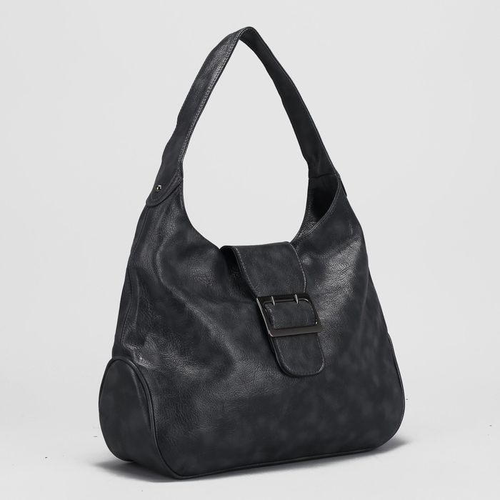 Сумка женская на молнии, 1 отдел с перегородкой, наружный карман, цвет тёмно-серый