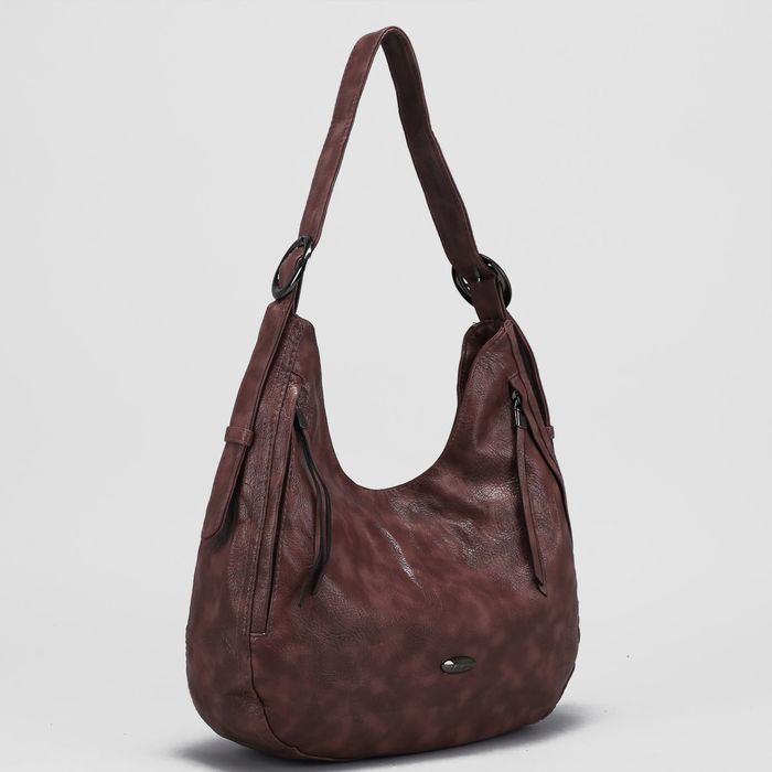 Сумка женская, отдел с перегородкой на молнии, наружный карман, цвет кофе