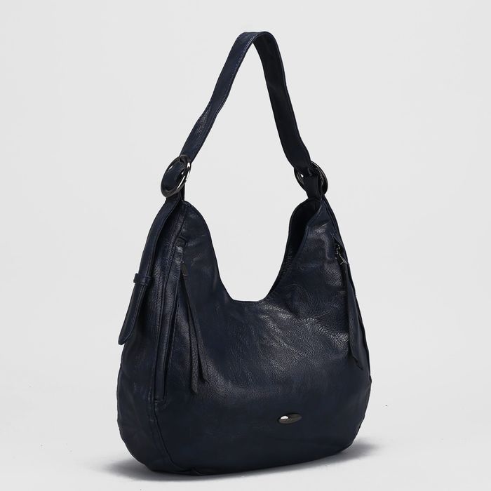 Сумка женская, отдел с перегородкой на молнии, наружный карман, цвет синий