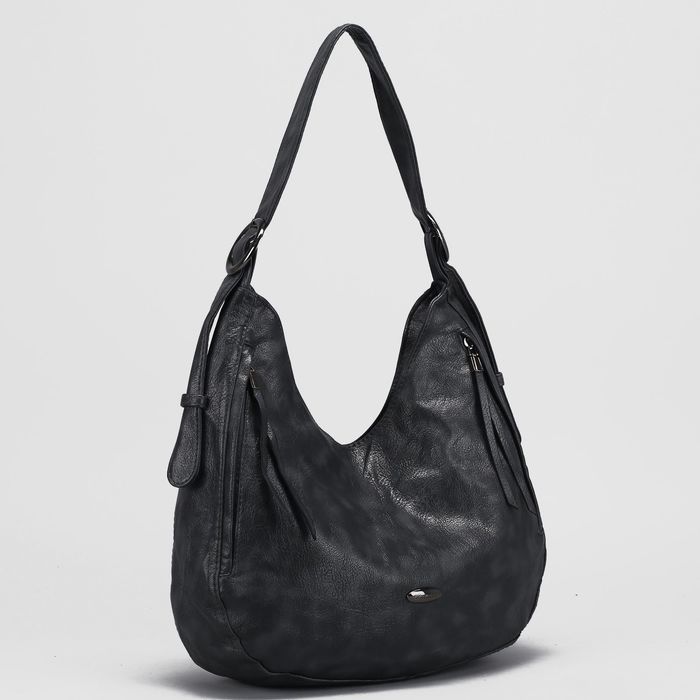 Сумка женская, отдел с перегородкой на молнии, наружный карман, цвет серый