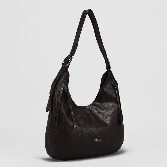 Сумка женская, отдел с перегородкой на молнии, наружный карман, цвет коричневый