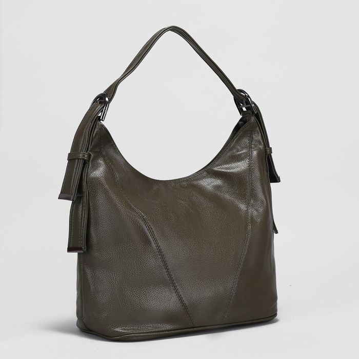 Сумка женская, отдел с перегородкой на молнии, наружный карман, цвет зелёный