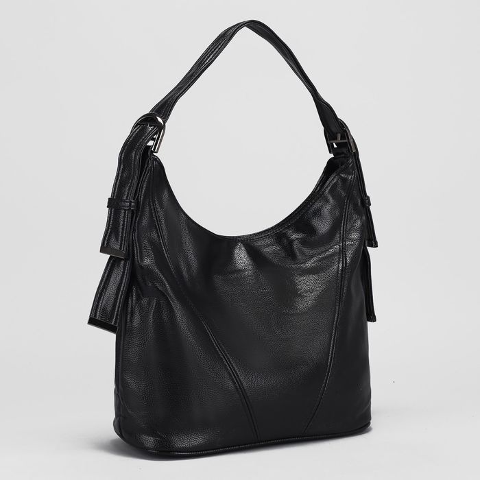 Сумка женская, отдел с перегородкой на молнии, наружный карман, цвет чёрный