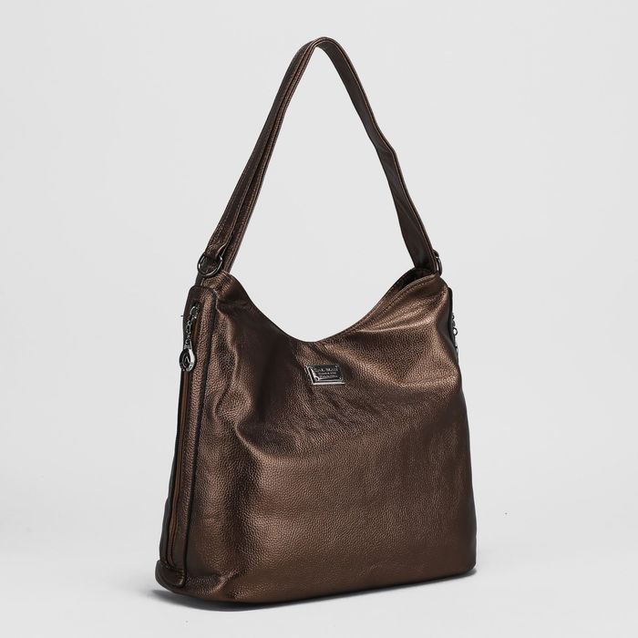 Сумка женская, отдел с перегородкой на молнии, 3 наружных кармана, цвет золотой